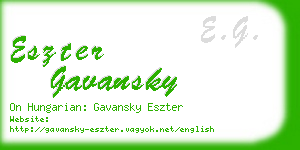 eszter gavansky business card